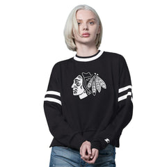 Chicago Blackhawks Starter Women's Rally Fleece Cropped Sweatshirt