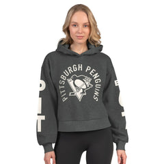 Pittsburgh Penguins Starter Women's Star Player Cropped Fleece Hoodie