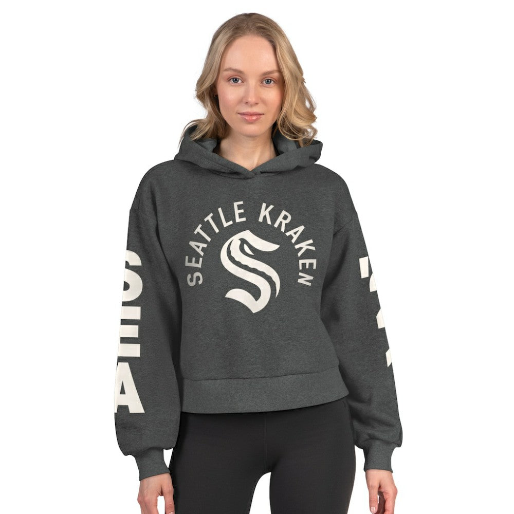 Seattle Kraken Starter Women's Star Player Cropped Fleece Hoodie