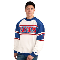 New York Rangers Starter Male Adult Defense Fleece Crewneck Sweatshirt