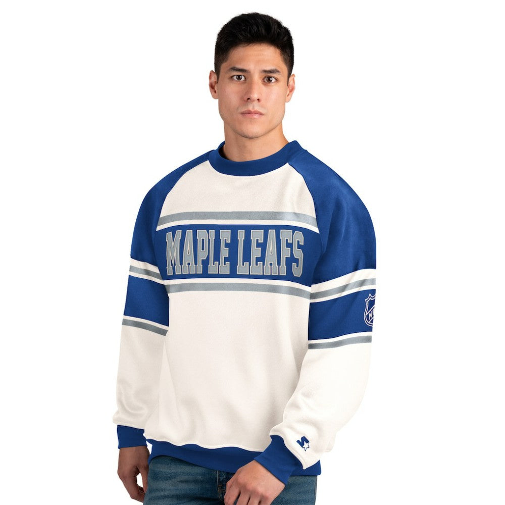 Toronto Maple Leafs Starter Male Adult Defense Fleece Crewneck Sweatshirt