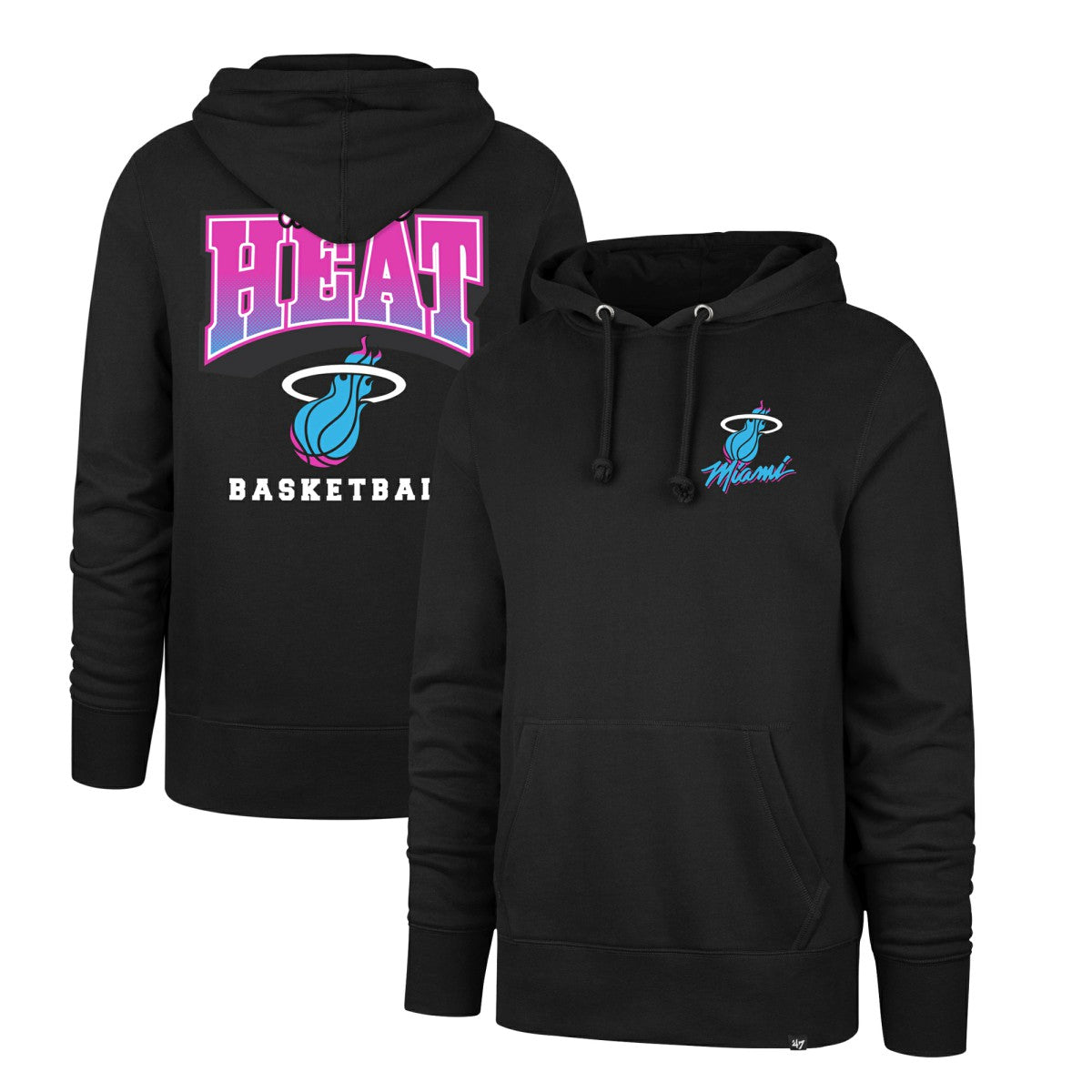 Miami Heat '47 2025/26 City Edition Jab Step Headline Hoodie - Black | 47 brand shop