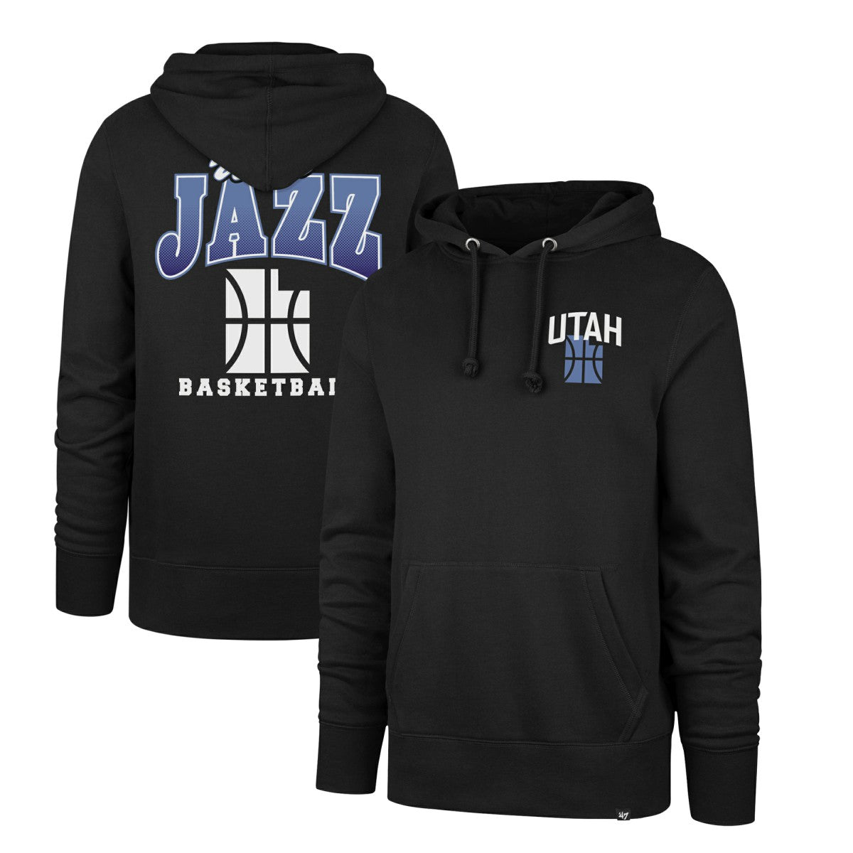 Utah Jazz '47 2025/26 City Edition Jab Step Headline Hoodie - Black | 47 brand on sale