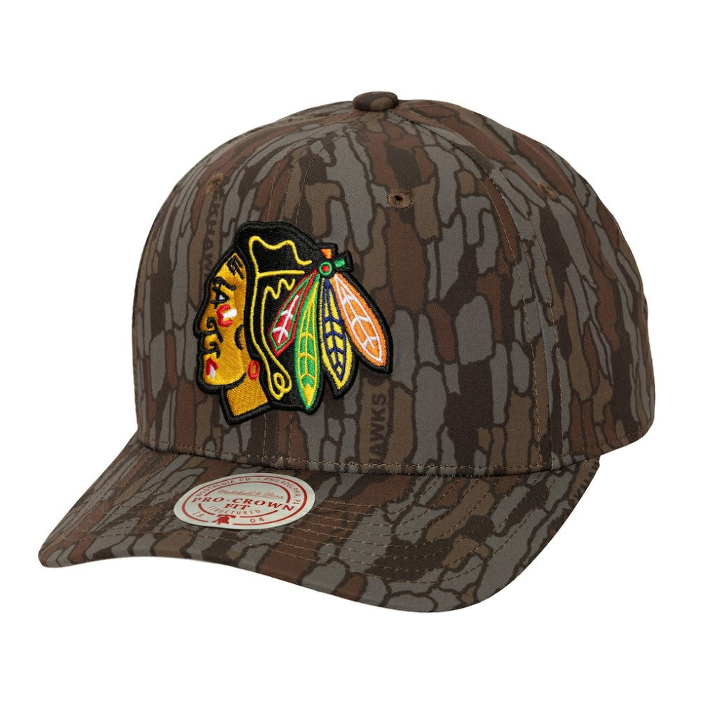 Chicago Blackhawks Mitchell & Ness Hidden Camo Pro Crown Adjustable Hat