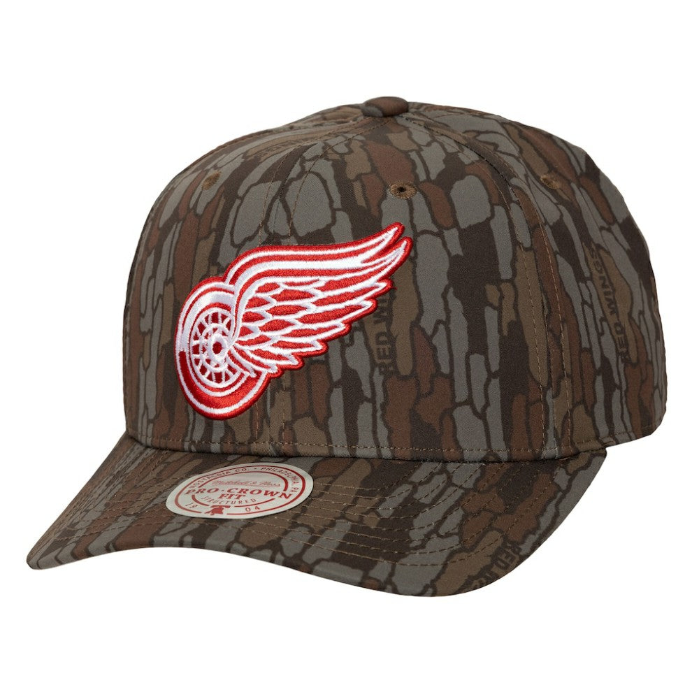Detroit Red Wings Mitchell & Ness Hidden Camo Pro Crown Adjustable Hat