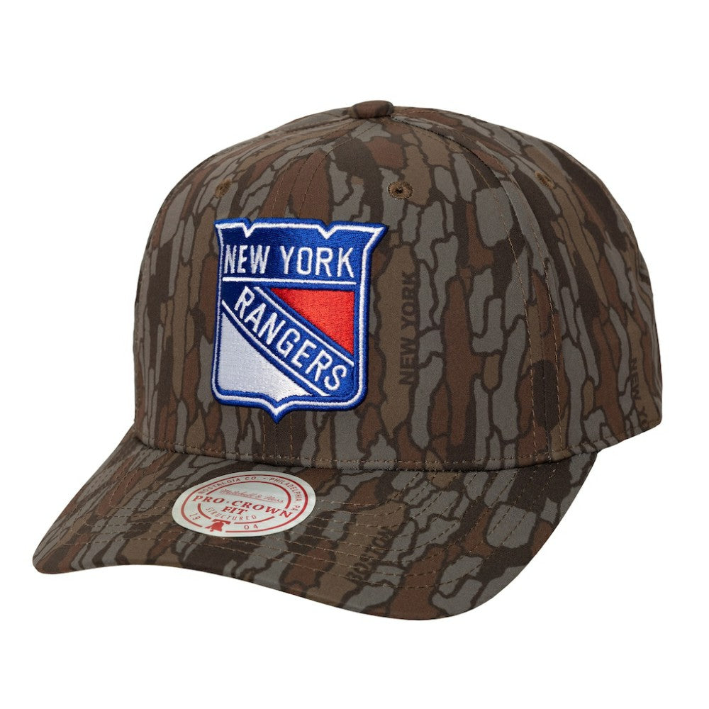 New York Rangers Mitchell & Ness Hidden Camo Pro Crown Adjustable Hat