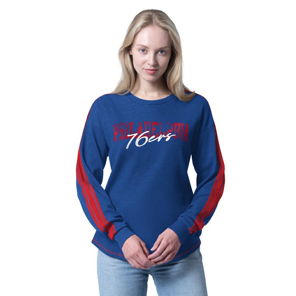 Philadelphia 76ers G-III 4Her by Carl Banks Women's Advantage Tri-Blend Long Sleeve T-Shirt - Royal shop