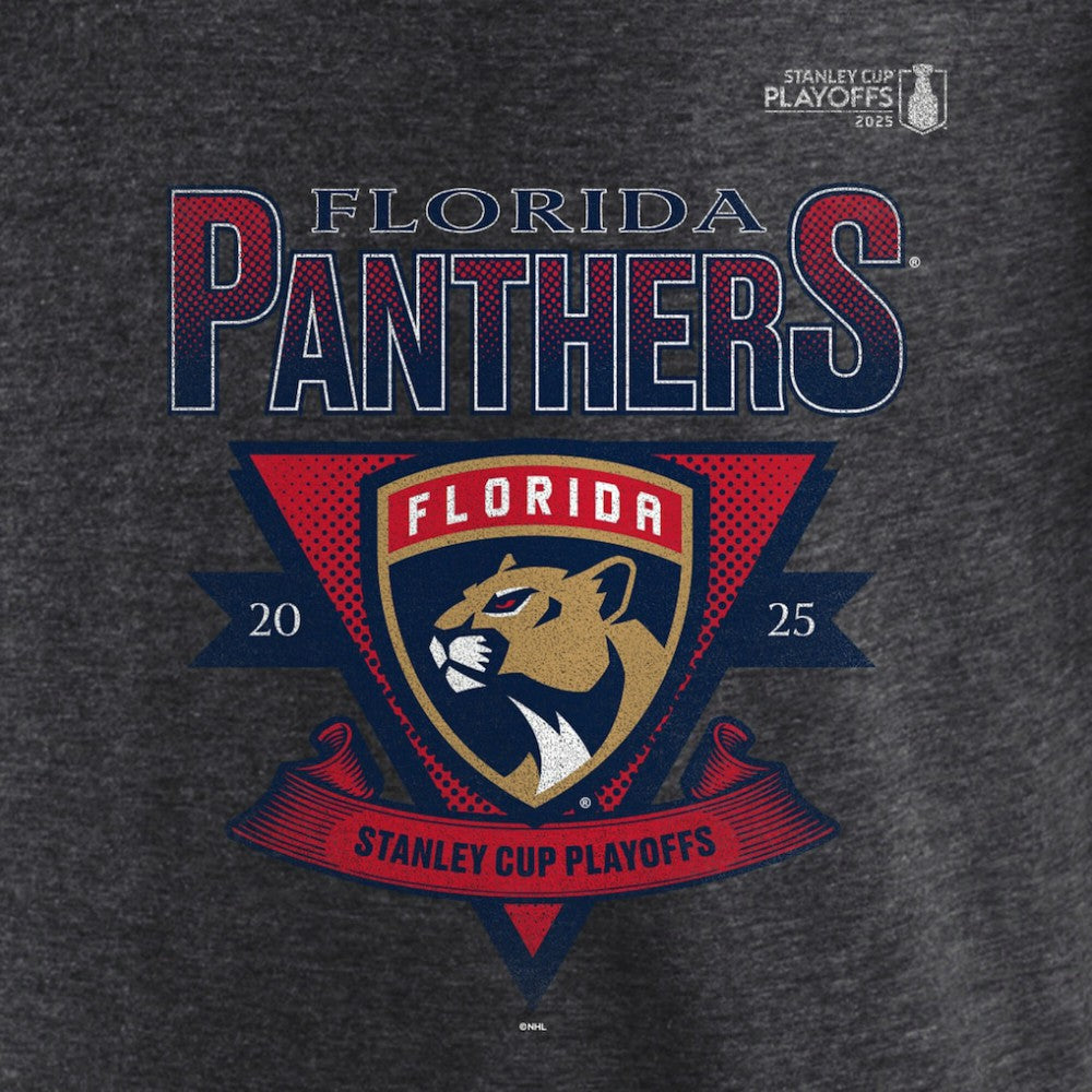 Florida Panthers Fanatics 2025 Stanley Cup Playoffs Crossbar Tri-Blend T-Shirt