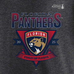 Florida Panthers Fanatics 2025 Stanley Cup Playoffs Crossbar Tri-Blend T-Shirt