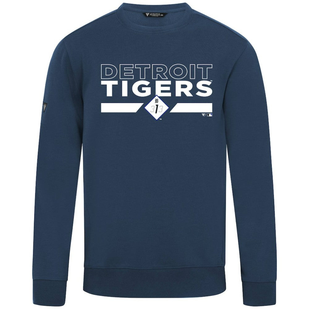 Detroit Tigers Levelwear City Connect Zane No Hitter Pullover Sweatshirt - Navy