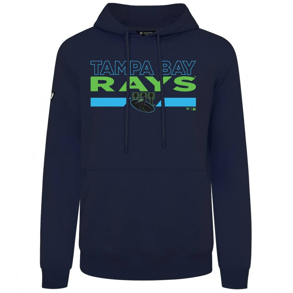 Tampa Bay Rays Levelwear City Connect Podium No Hitter Pullover Hoodie - Navy