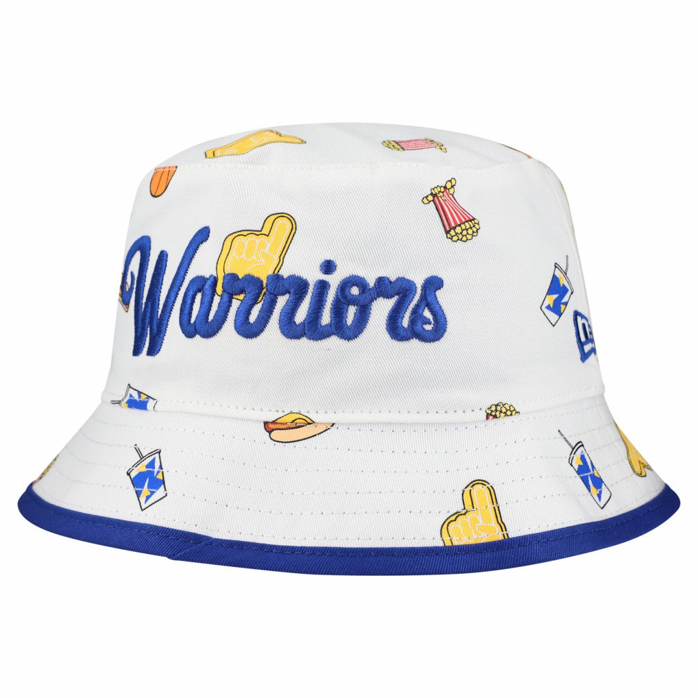 Golden State Warriors Team Cheer Reversible Bucket Hat sale - White | New Era sale