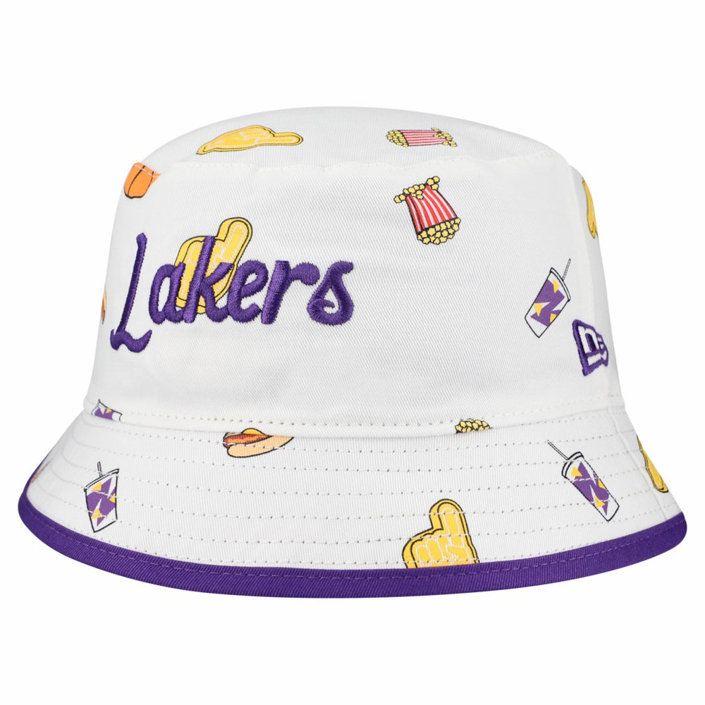 Los Angeles Lakers Team Cheer Reversible Bucket Hat - White | New Era discount