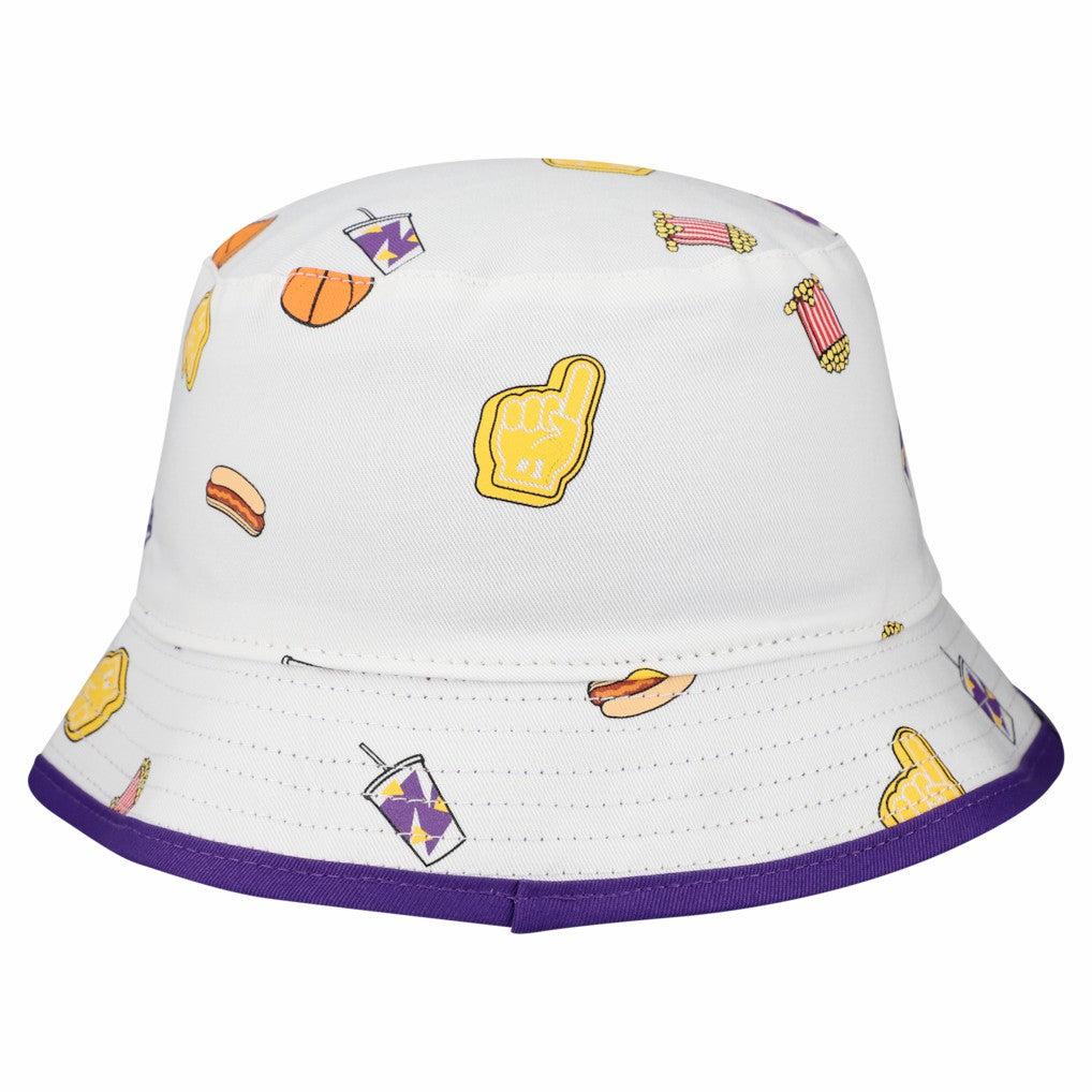 Los Angeles Lakers Team Cheer Reversible Bucket Hat - White | New Era discount