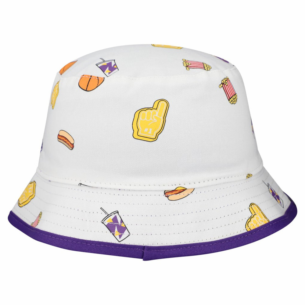 Los Angeles Lakers Team Cheer Reversible Bucket Hat - White | New Era discount