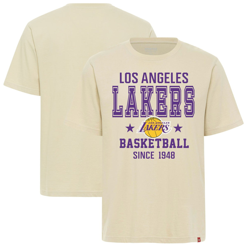 Los Angeles Lakers Sportiqe Unisex Duke Premium T-Shirt - Cream on sale