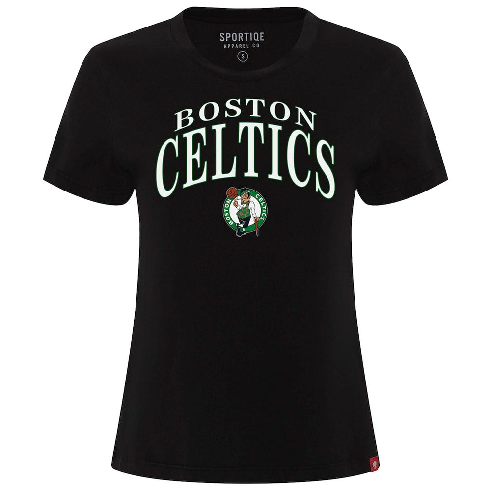 Boston Celtics Sportiqe Women's Arcadia Boxy T-Shirt - Black sale