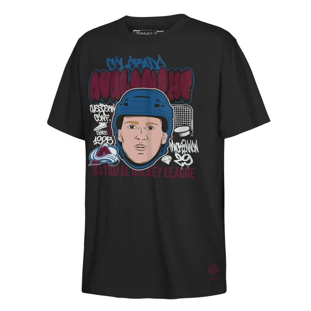 Nathan MacKinnon Colorado Avalanche Mitchell & Ness Youth Caricature T-Shirt