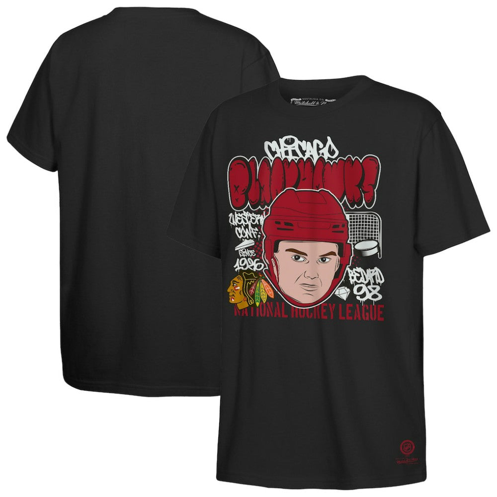 Connor Bedard Chicago Blackhawks Mitchell & Ness Youth Caricature T-Shirt