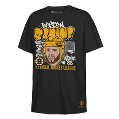 David Pastrnak Boston Bruins Mitchell & Ness Youth Caricature T-Shirt