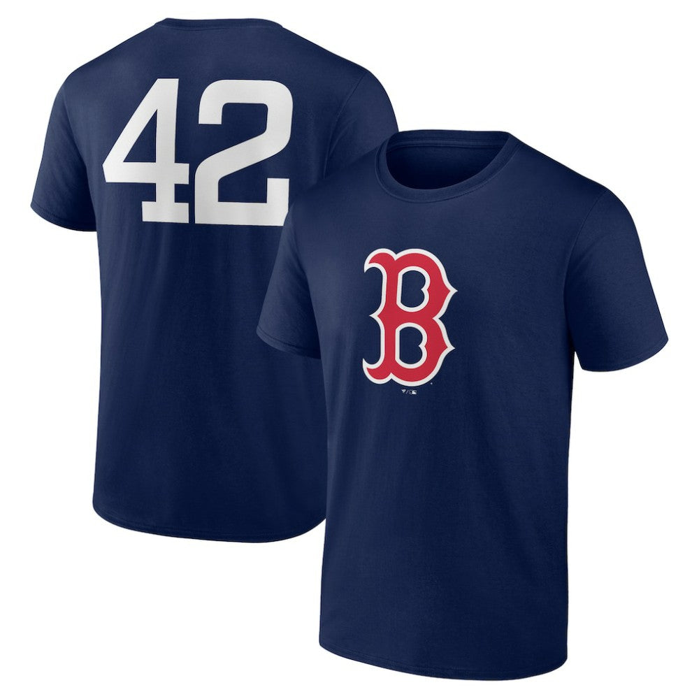 Boston Red Sox Jackie Robinson Day Name & Number T-Shirt - Navy