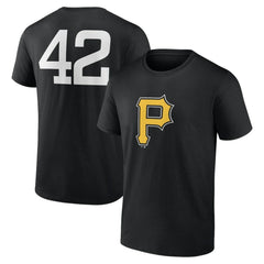 Pittsburgh Pirates Jackie Robinson Day Name & Number T-Shirt - Black