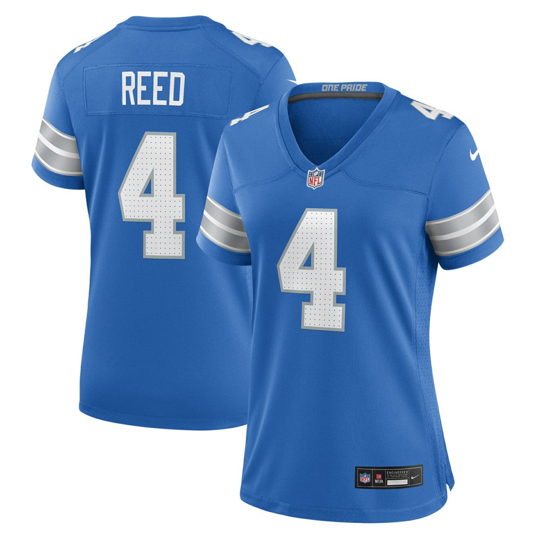 NFL Detroit Lions D.J. Reed  Women's Team Game Jersey