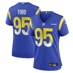 NFL Los Angeles Rams Poona Ford  Women's Team Game Jersey