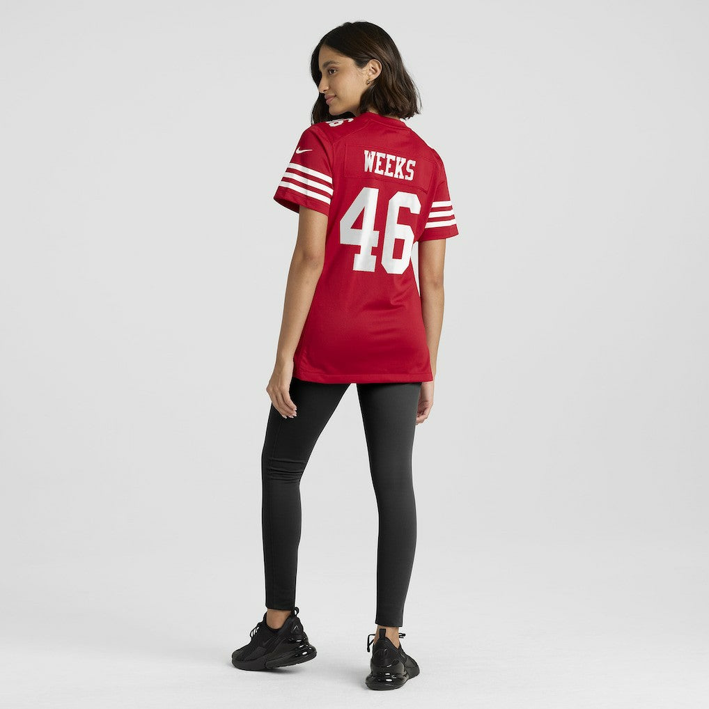 NFL San Francisco 49ers Jon Weeks  Women's Team Game Jersey