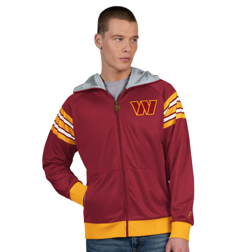 NFL Washington Commanders Pro Player Helmet Full-Zip Hooded Track Jacket