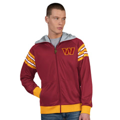 NFL Washington Commanders Pro Player Helmet Full-Zip Hooded Track Jacket