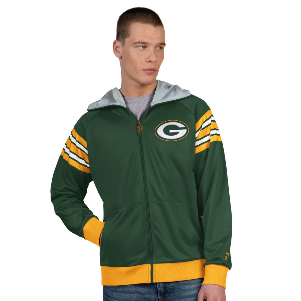 NFL Green Bay Packers Pro Player Helmet Full-Zip Hooded Track Jacket