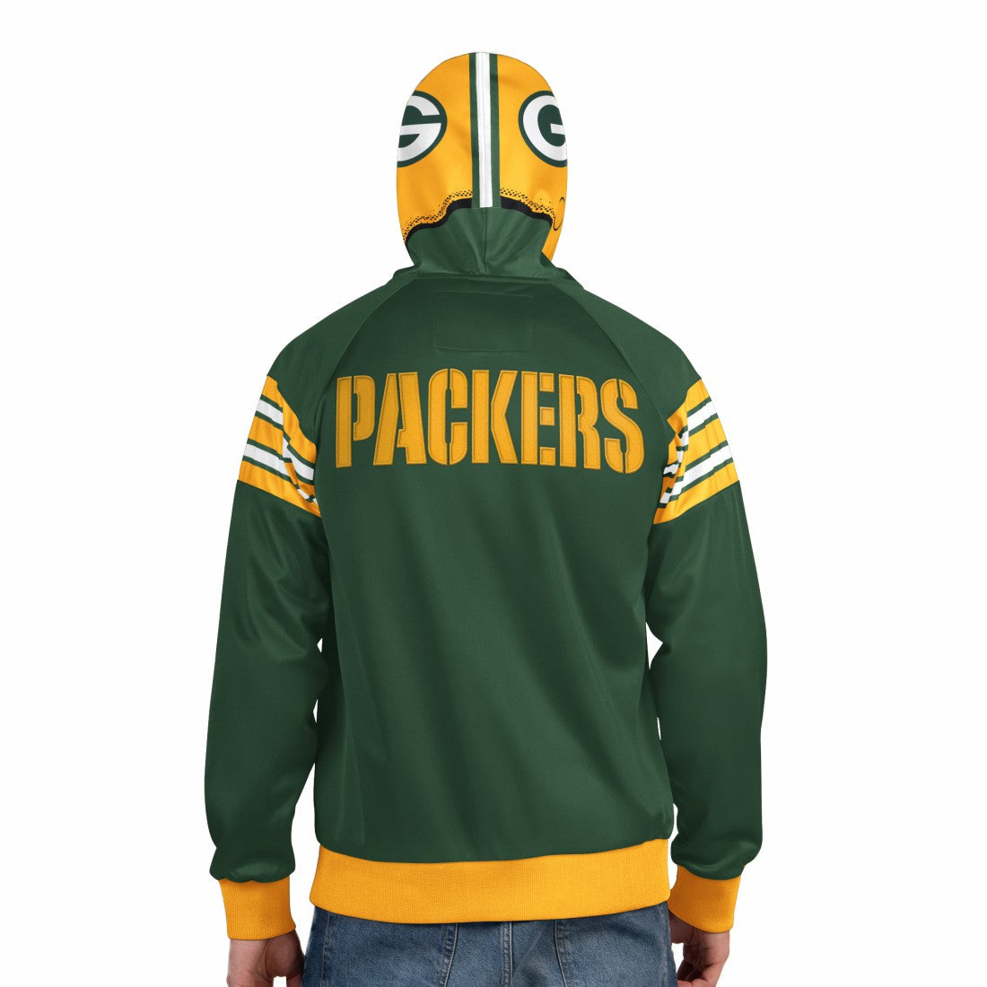 NFL Green Bay Packers Pro Player Helmet Full-Zip Hooded Track Jacket