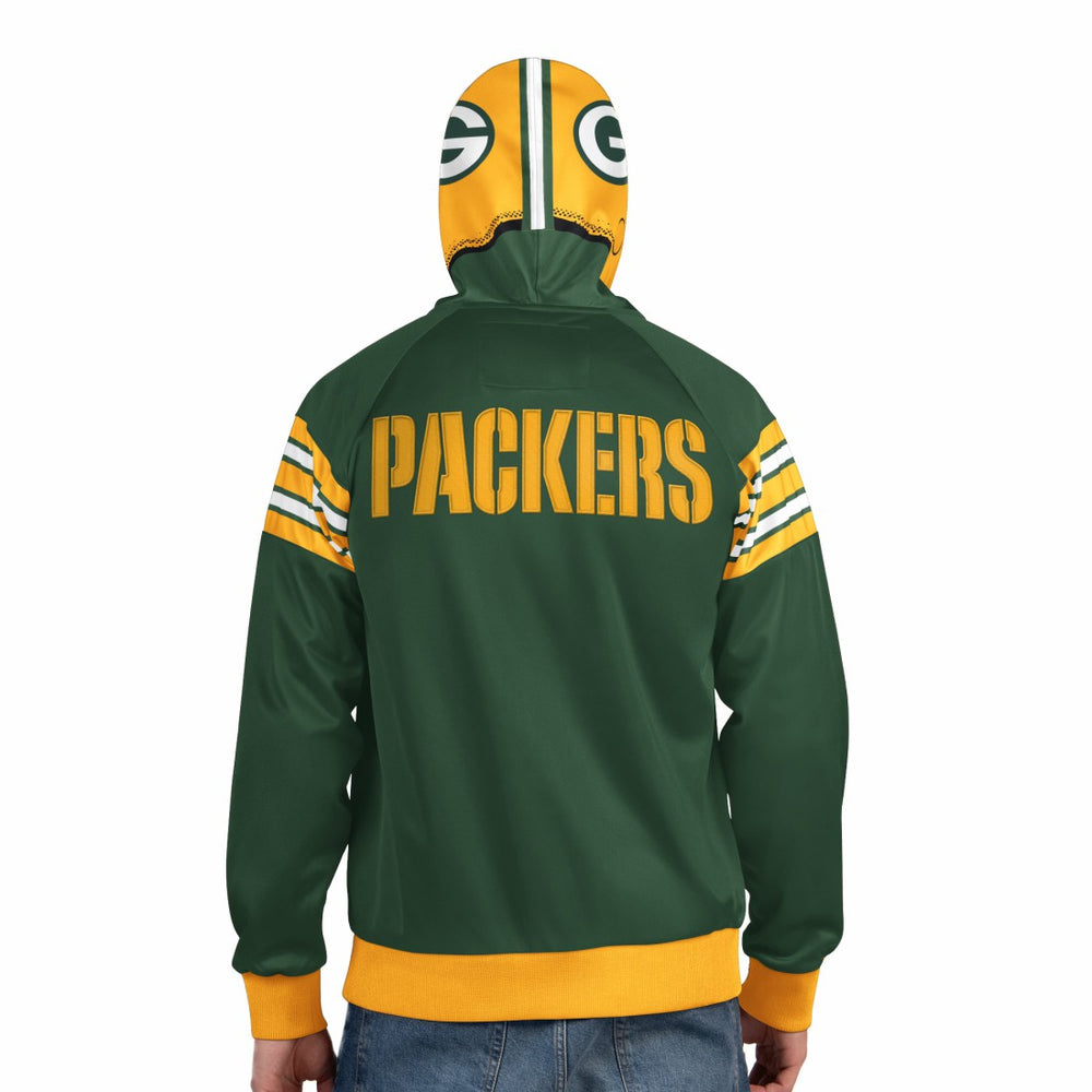 NFL Green Bay Packers Pro Player Helmet Full-Zip Hooded Track Jacket