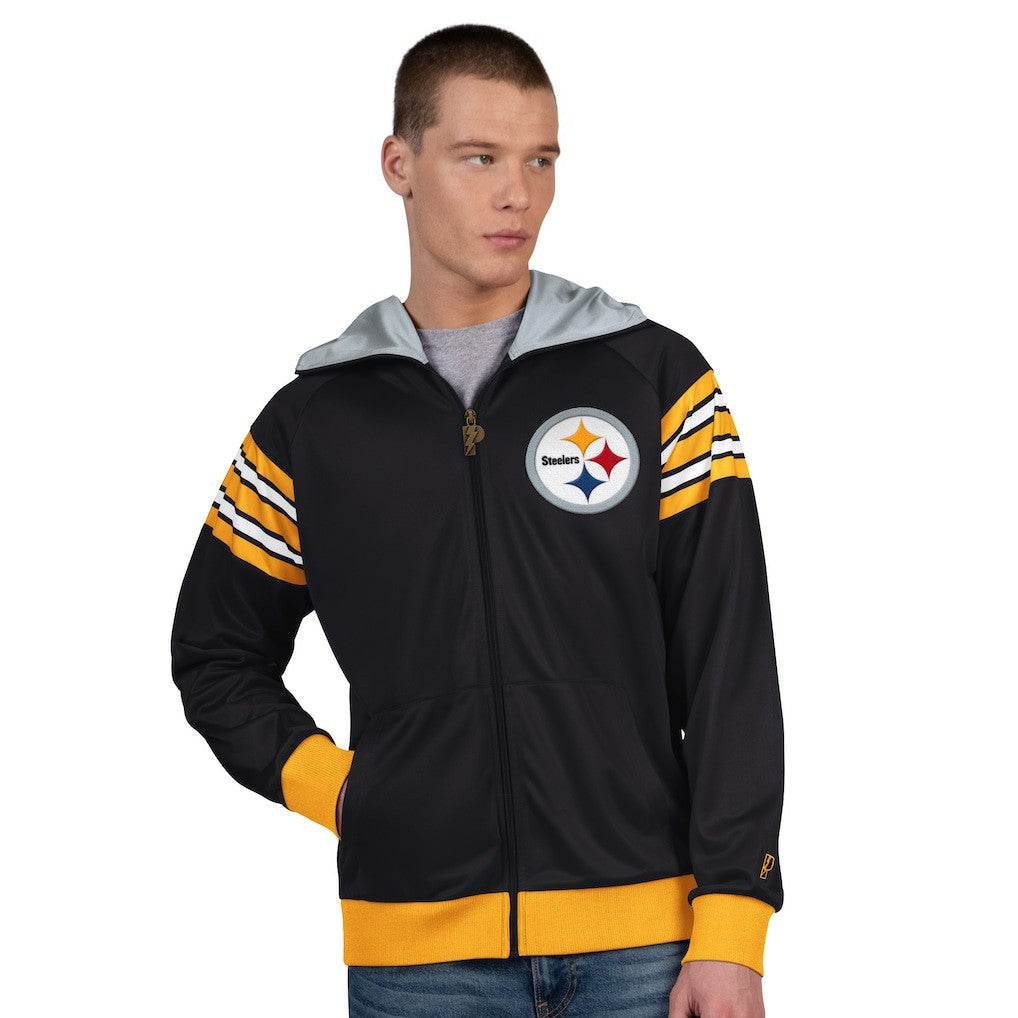 NFL Pittsburgh Steelers Pro Player Helmet Full-Zip Hooded Track Jacket