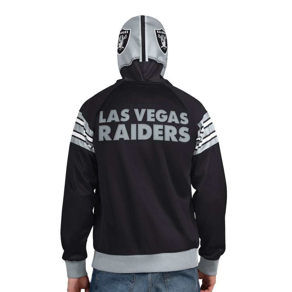 NFL Las Vegas Raiders Pro Player Helmet Full-Zip Hooded Track Jacket