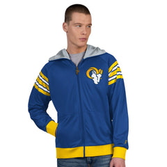 NFL Los Angeles Rams Pro Player Helmet Full-Zip Hooded Track Jacket