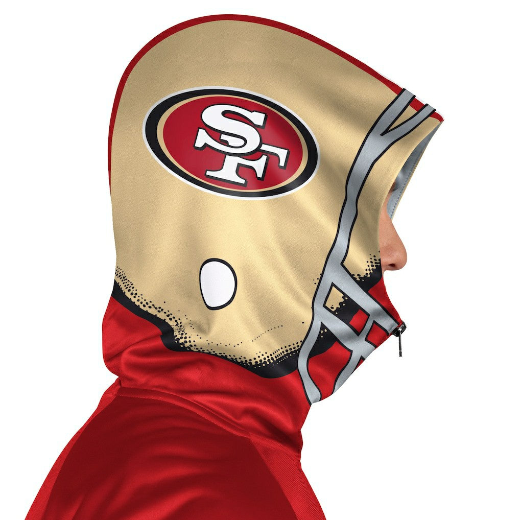 NFL San Francisco 49ers Pro Player Helmet Full-Zip Hooded Track Jacket