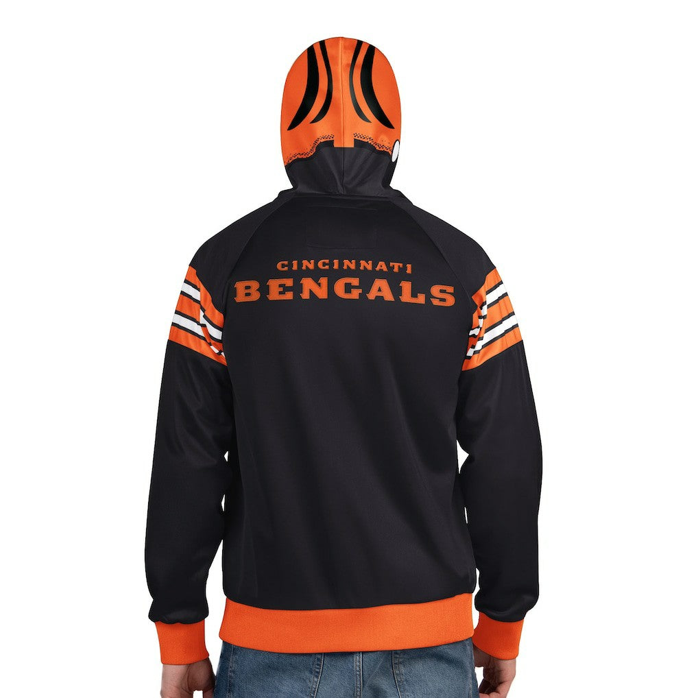 NFL Cincinnati Bengals Pro Player Helmet Full-Zip Hooded Track Jacket