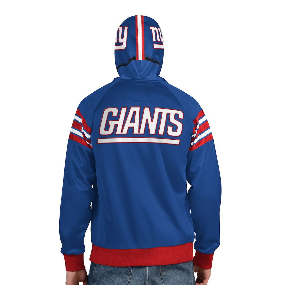 NFL New York Giants Pro Player Helmet Full-Zip Hooded Track Jacket