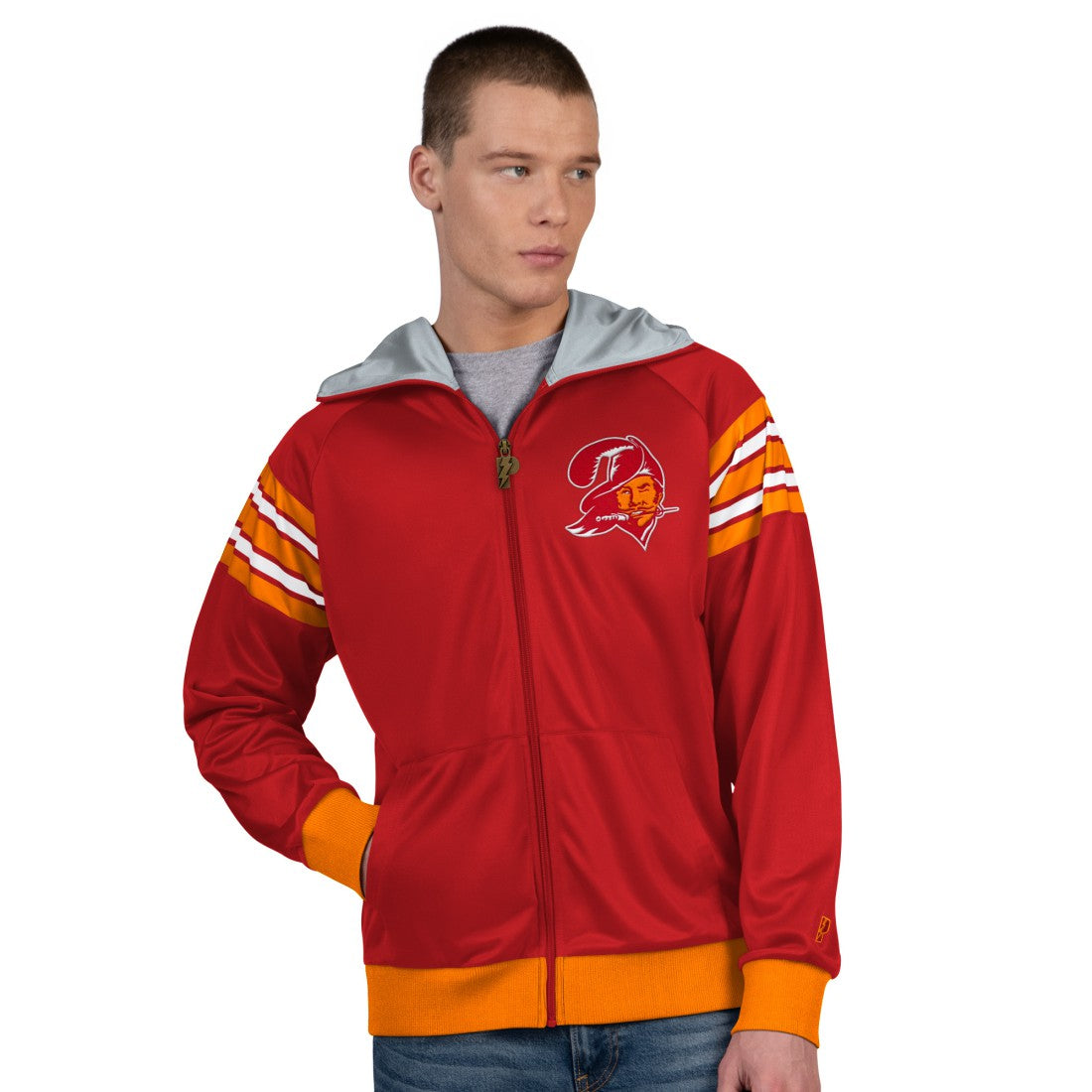 NFL Tampa Bay Buccaneers Pro Player Retro Helmet Full-Zip Hooded Track Jacket