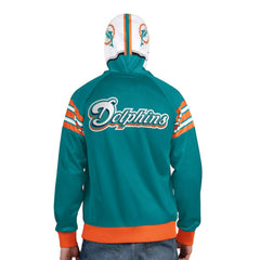 NFL Miami Dolphins Pro Player Retro Helmet Full-Zip Hooded Track Jacket