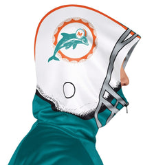 NFL Miami Dolphins Pro Player Retro Helmet Full-Zip Hooded Track Jacket