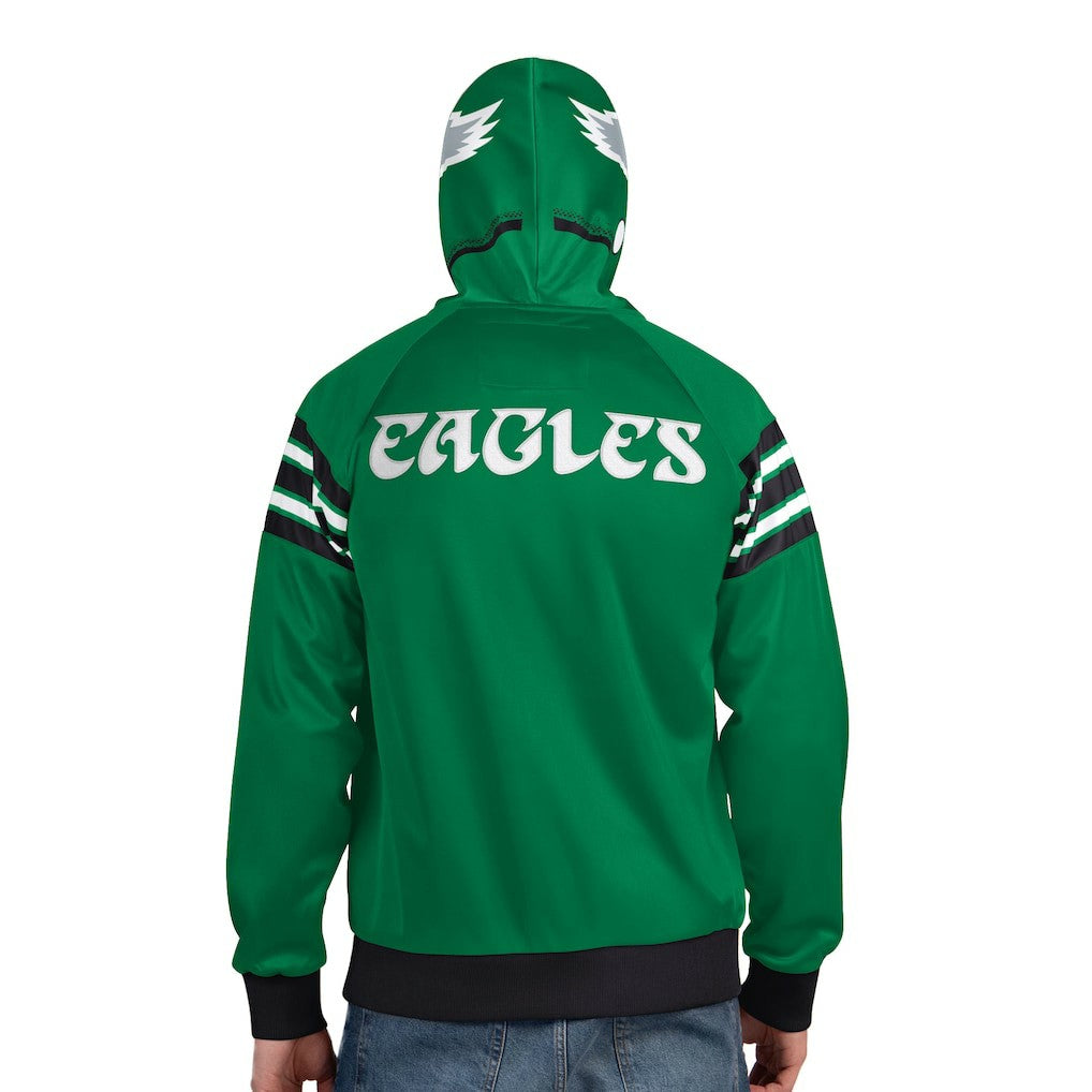 NFL Philadelphia Eagles Pro Player Retro Helmet Full-Zip Hooded Track Jacket