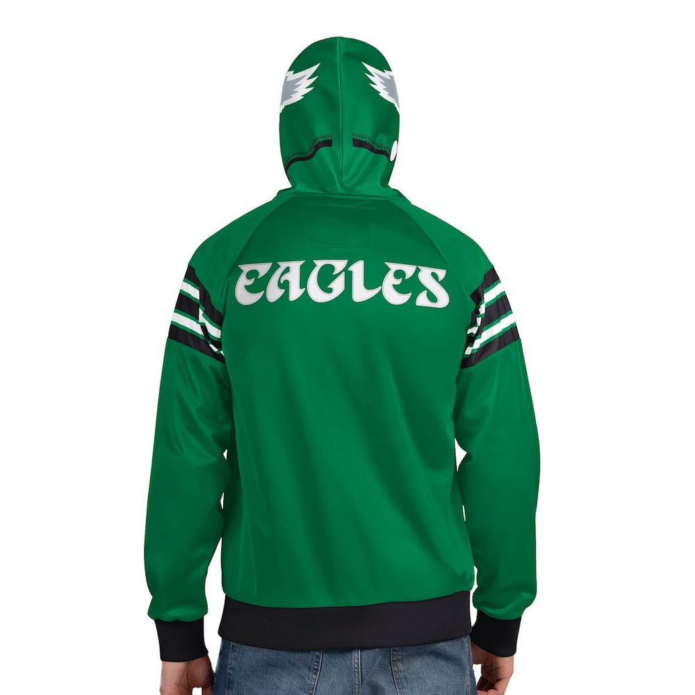 NFL Philadelphia Eagles Pro Player Retro Helmet Full-Zip Hooded Track Jacket