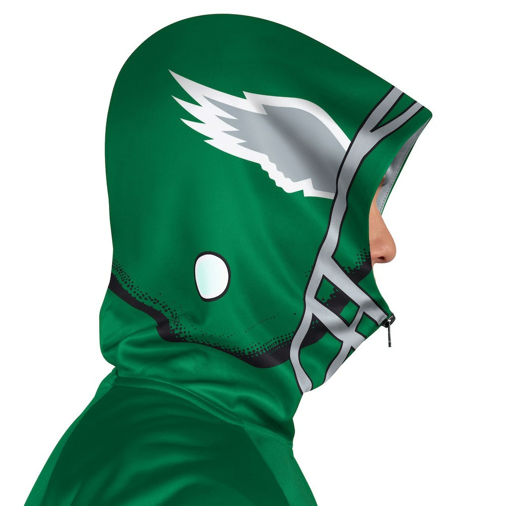 NFL Philadelphia Eagles Pro Player Retro Helmet Full-Zip Hooded Track Jacket