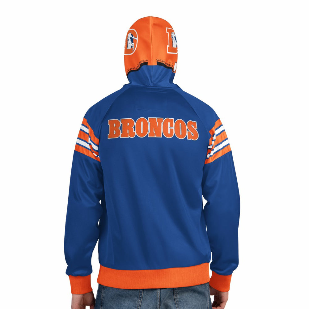 NFL Denver Broncos Pro Player Retro Helmet Full-Zip Hooded Track Jacket