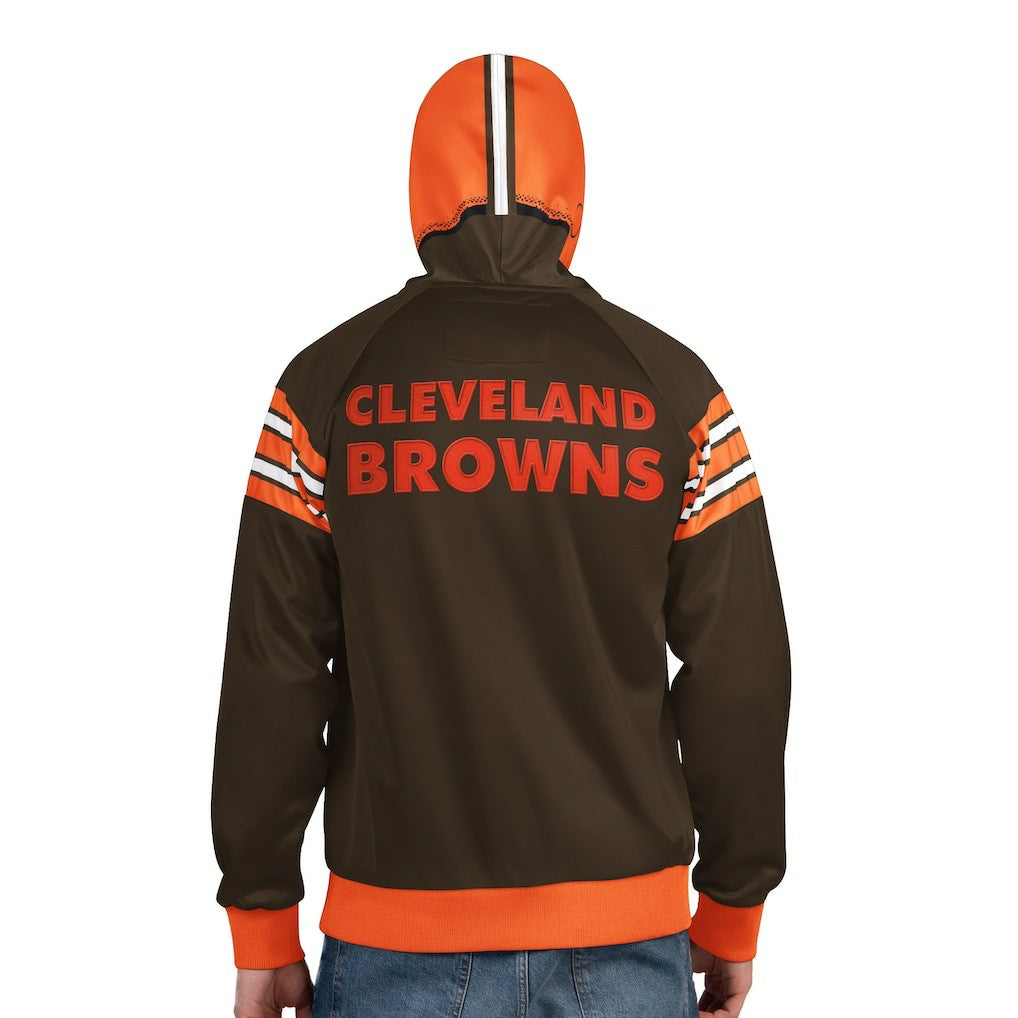 NFL Cleveland Browns Pro Player Retro Helmet Full-Zip Hooded Track Jacket
