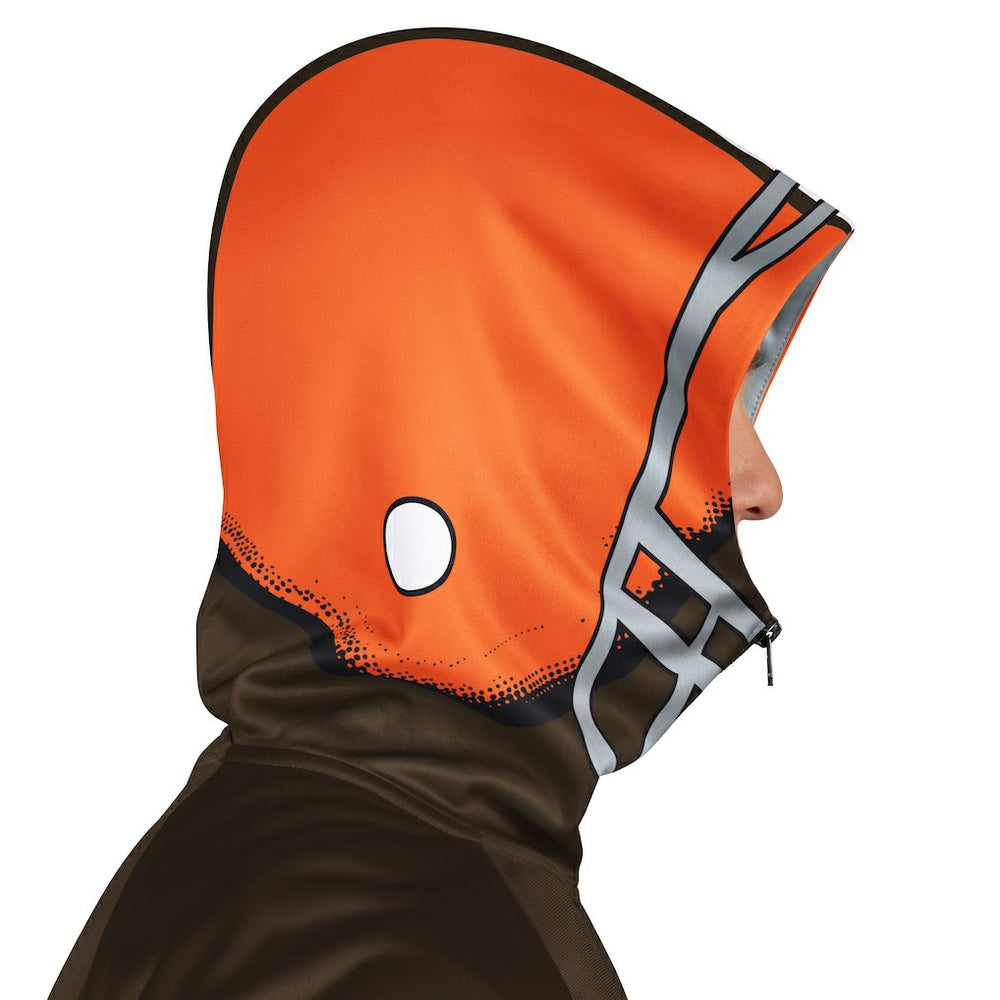NFL Cleveland Browns Pro Player Retro Helmet Full-Zip Hooded Track Jacket