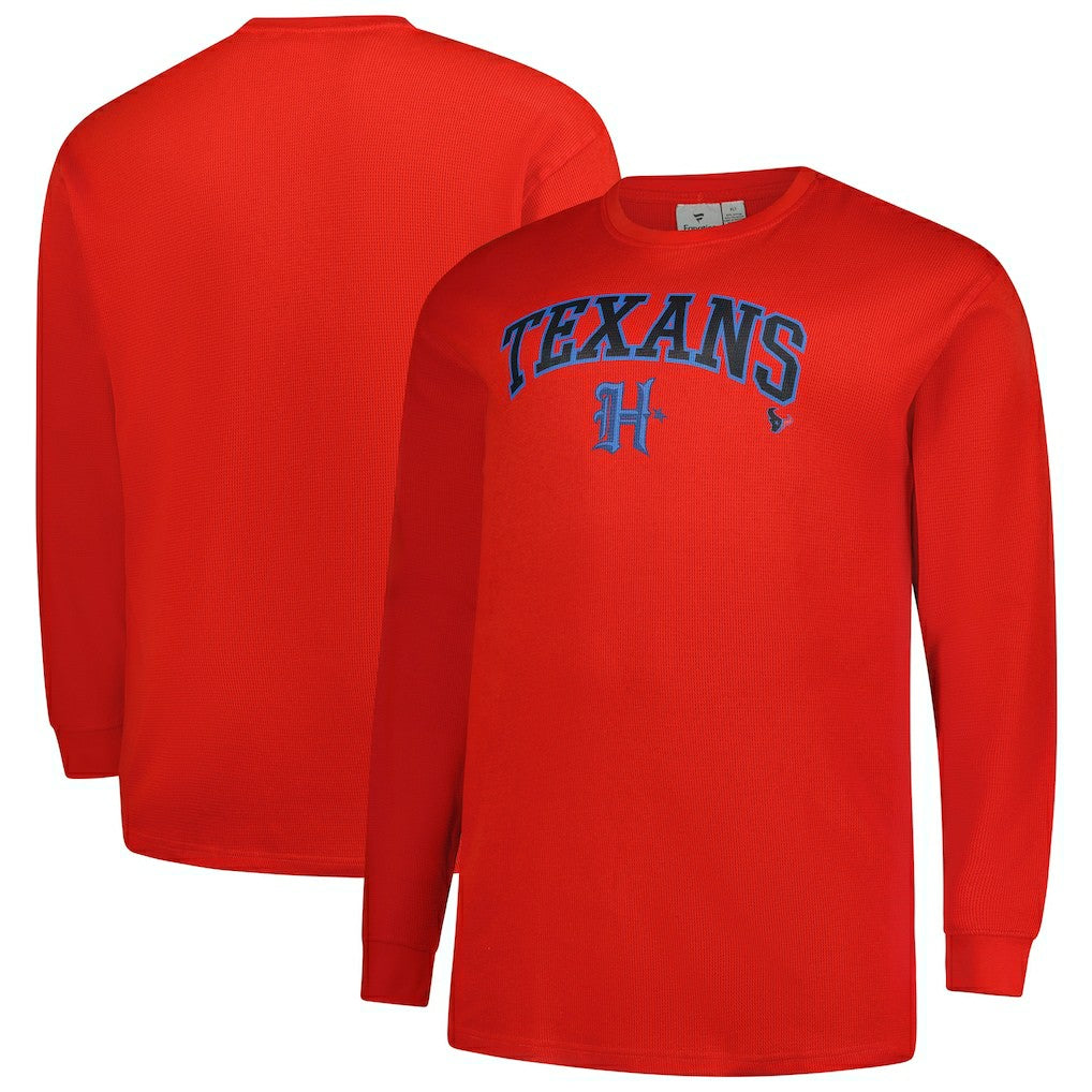 NFL Houston Texans Big & Tall Throwback Thermal Long Sleeve T-Shirt